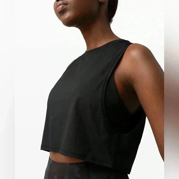 Lululemon Muscle Love Crop Tank Black Size 4 - Picture 2 of 7